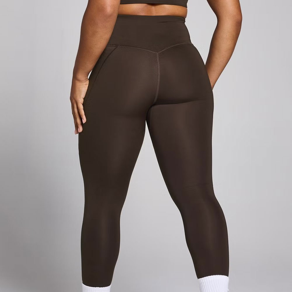 Graphic Training Leggings - Coffee - Image 2